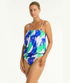 Sea Level Sublime Blouson Bandeau Tankini Top - Cobalt Swim