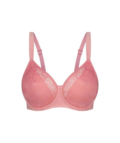 Triumph Lacy Minimizer 2 Pack Bra - Toasted Almond\Cherry Rose Bras