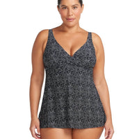 Artesands Zig Zag Delacroix Cross Over D-G Cup Swimdress - Black