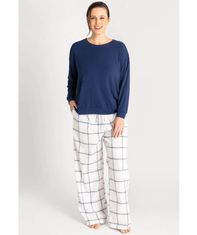 Ava & Audrey Amelia Brushed Cotton Pant - Ivory Sleep / Lounge