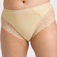 Ava & Audrey Aster Lace & Micro Full Brief - Beige