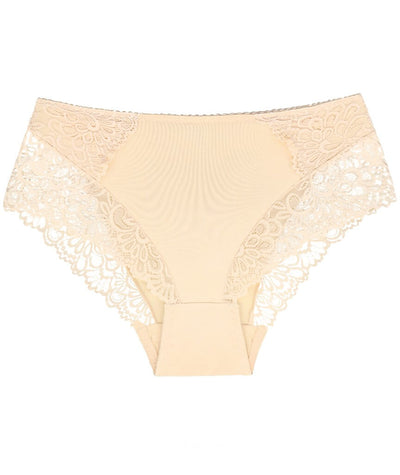 Ava & Audrey Aster Lace & Micro Full Brief - Beige