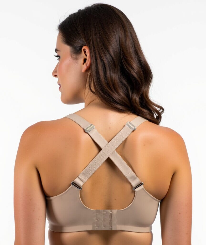 Ava & Audrey Bardot Front-Closing Underwire Bra - Nude Bras 