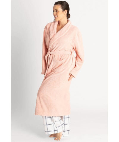 Ava & Audrey Betty Jacquard Fleece Robe - Blush Sleep / Lounge