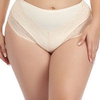 Ava & Audrey Claire Lace & Micro Full Brief - Beige