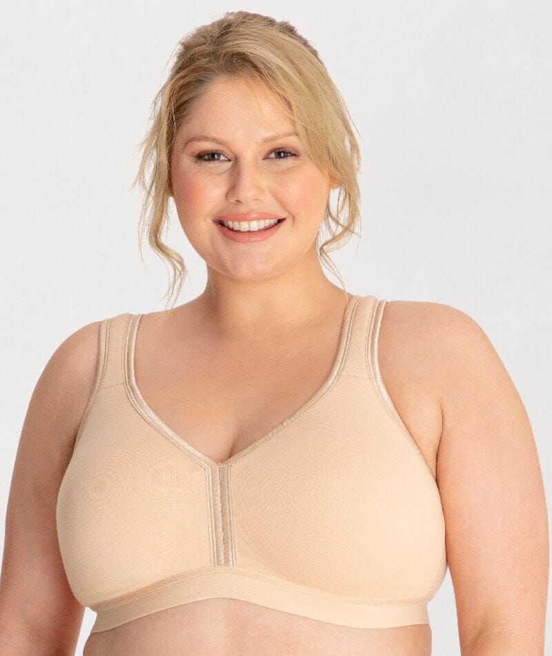 Ava & Audrey Faye Cotton Wire-free Support Bra - Frappe