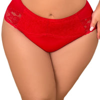 Ava & Audrey Florence Lace & Micro Full Brief - Red
