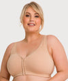 Ava & Audrey Hannah Cotton Wire-free Front Opening Bra - Frappe Bras