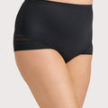 Ava & Audrey Jacquard Stripe Smoothing Full Brief - Black