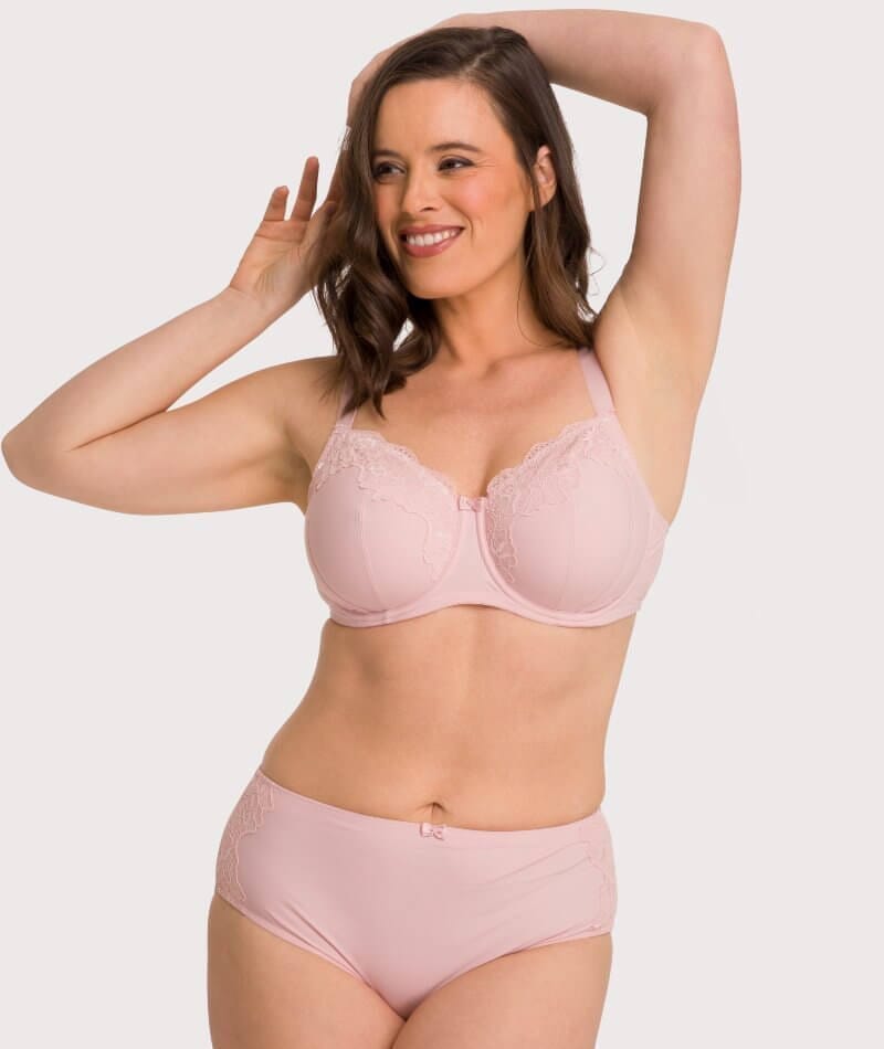 Ava & Audrey Jacqueline Full Cup Underwired Bra 2 Pack - Black/Blush Bras 