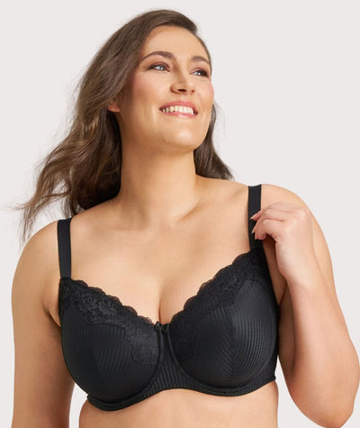 Ava & Audrey Jacqueline Minimiser Full Cup Underwire Bra - Black