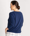 Ava & Audrey Maddison Knit Slouch LS Tee - Navy Sleep / Lounge