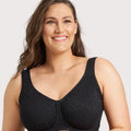 Ava & Audrey Millie Jacquard Mesh T-Shirt Underwire Bra - Black