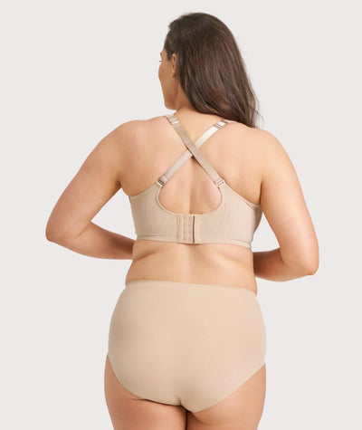 Ava & Audrey Millie Jacquard Mesh T-Shirt Underwire Bra - Nude