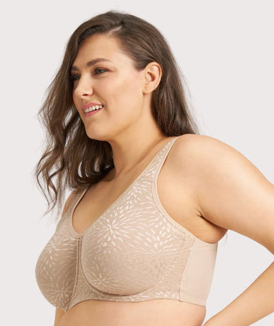 Ava & Audrey Millie Jacquard Mesh T-Shirt Underwire Bra - Nude