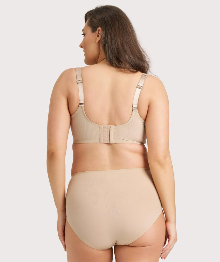 Ava & Audrey Millie Jacquard Mesh T-Shirt Underwire Bra - Nude