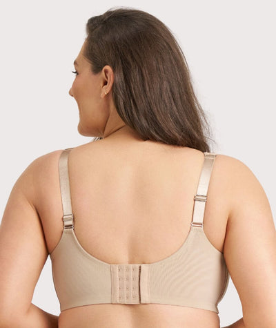 Ava & Audrey Millie Jacquard Mesh Wire-free Support Bra - Nude