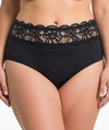 Ava & Audrey Tilly Microfibre & Lace Full Brief - Black Knickers
