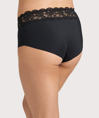 Ava & Audrey Tilly Microfibre & Lace Full Brief - Black