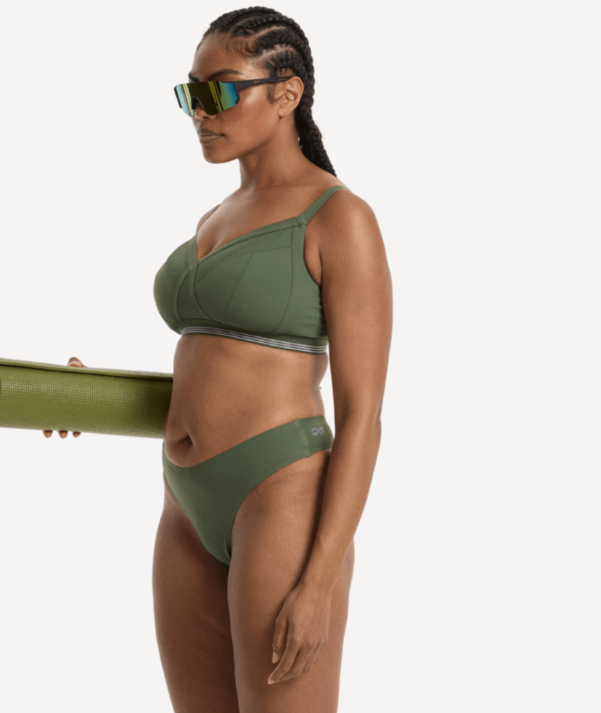 Nala Sporty Support Wirefree Bralette - Pickle/Lavender Fizz