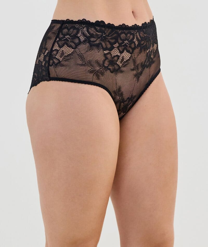 Bendon All Lacey Full Brief - Black Knickers
