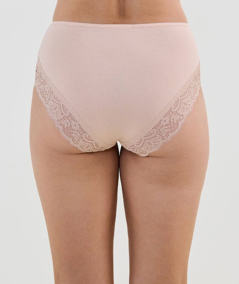 Bendon Cotton and Lace Full Brief - Latte Knickers