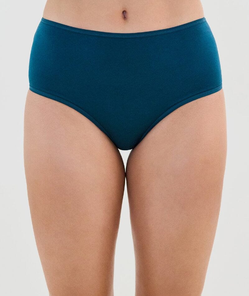 Bendon Cotton and Lace Full Brief - Reflecting Pond Knickers 