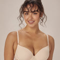 Bendon Stripe Elastic & Papertouch Demi Bra - Silver Peony