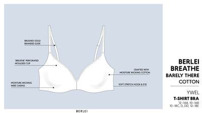 Berlei Barely There Breathe Cotton T-Shirt Bra - Nude