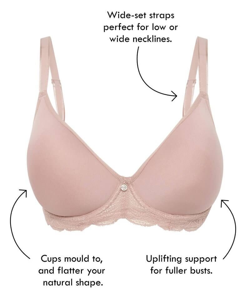 Berlei Lift & Shape T-Shirt Spacer Bra - Nude Lace - Curvy Bras