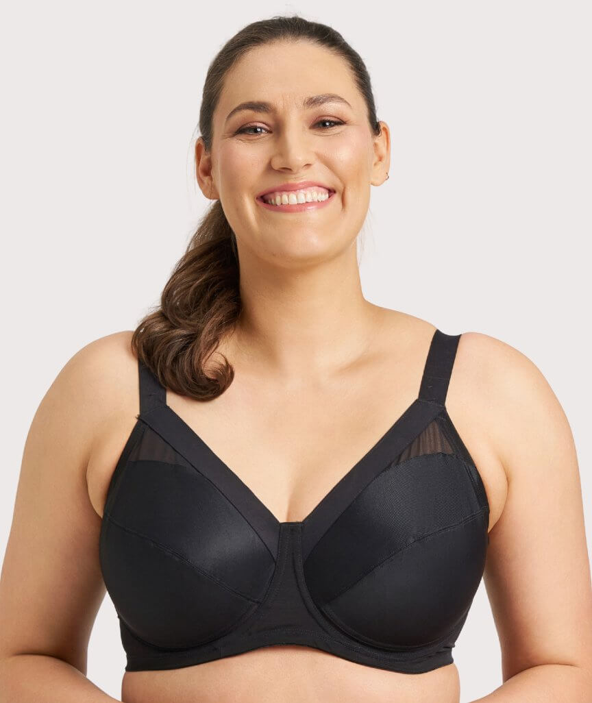 Berlei Shift Non-Padded Sports Bra - Black - Curvy Bras