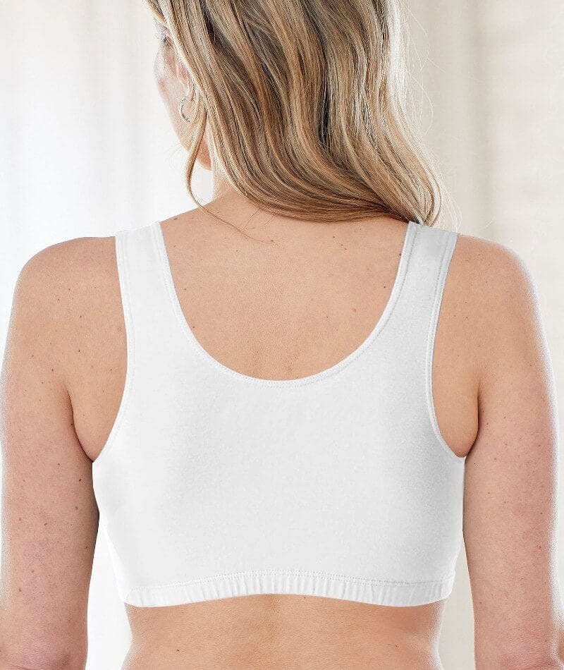 Bestform Tank Style Sports Bra 3 Pack - White/Heather Grey/Black Bras 