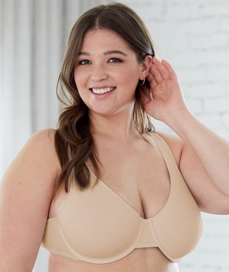 Bestform Unlined Cotton Stretch T-Shirt Bra with Underwire 2 Pack - Sand/White Bras 