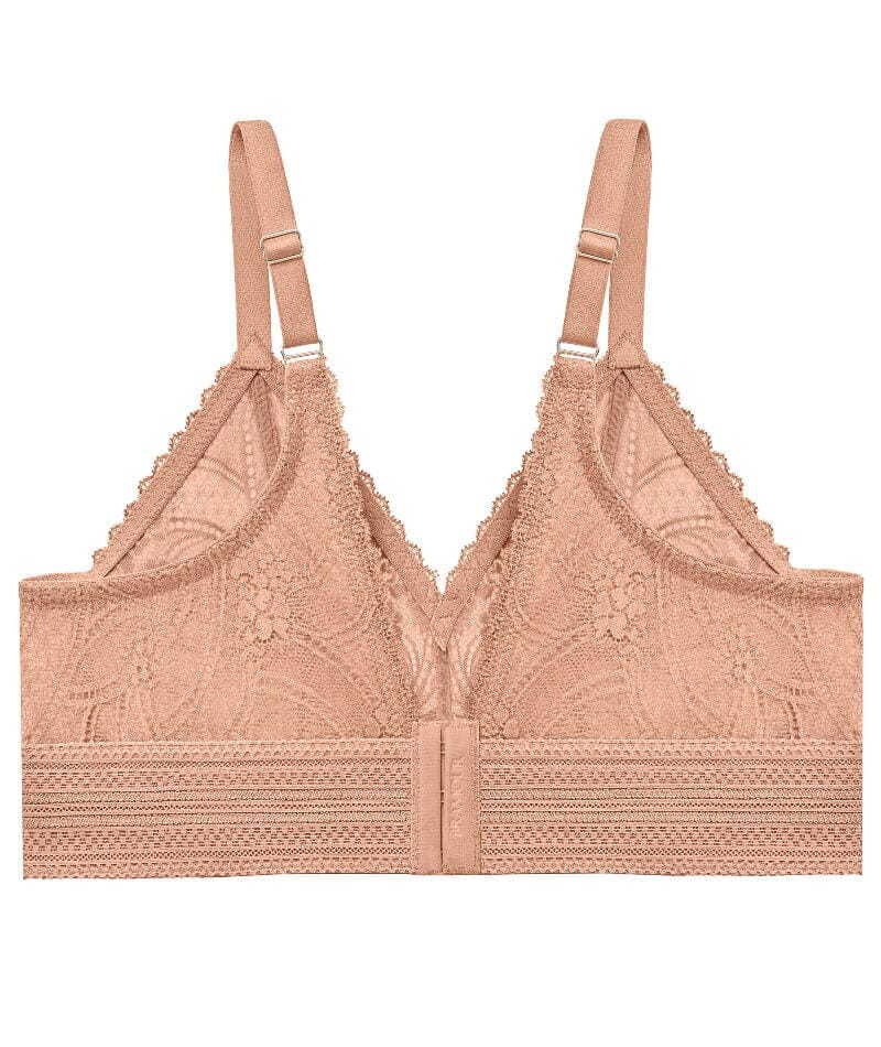 Glamorise Bramour Gramercy Luxe Lace Wire-free Bralette - Cappuccino Bras