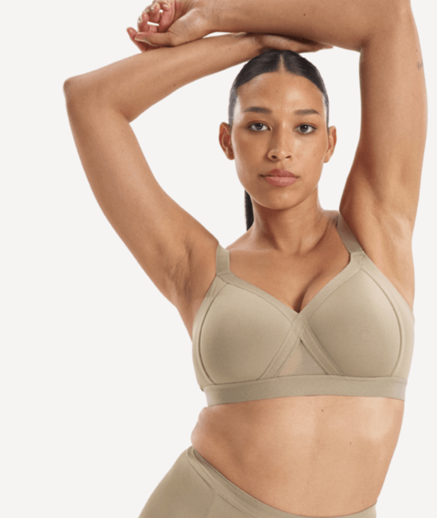 Nala Padded Support Wirefree Bralette - Porcini Mushroom
