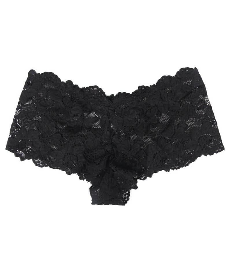 Curvy Floral Lace Brief - Black Knickers