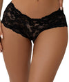 Curvy Floral Lace Brief - Black Knickers