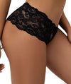 Curvy Floral Lace Brief - Black Knickers