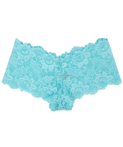 Curvy Floral Lace Brief - Blue