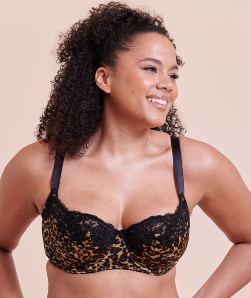 Curvy Kate Boost Lace Balcony Bra - Leopard Print