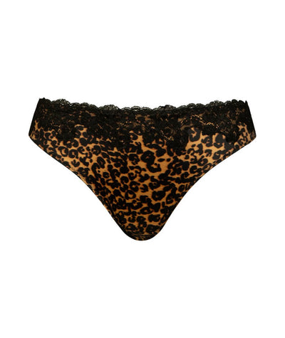 Curvy Kate Boost Lace Tanga Brief - Leopard Print