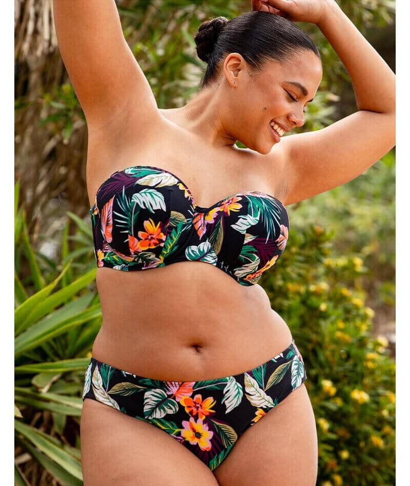 Curvy Kate Cuba Libre Bandeau Bikini Top - Print Mix Swim