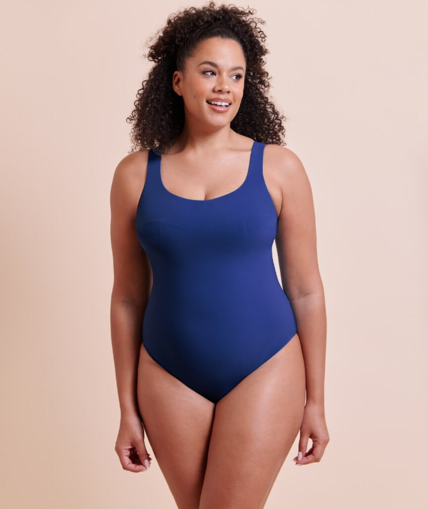 Curvy Kate Deep Dive Non-Wired Swimsuit - Cobalt Blue