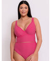 Curvy Kate First Class Plunge Swimsuit - Pink Swim