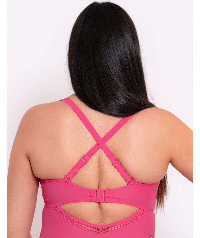 Curvy Kate First Class Plunge Swimsuit - Pink Swim