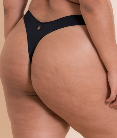 Curvy Kate Hey Girls Thong - Black/Latte