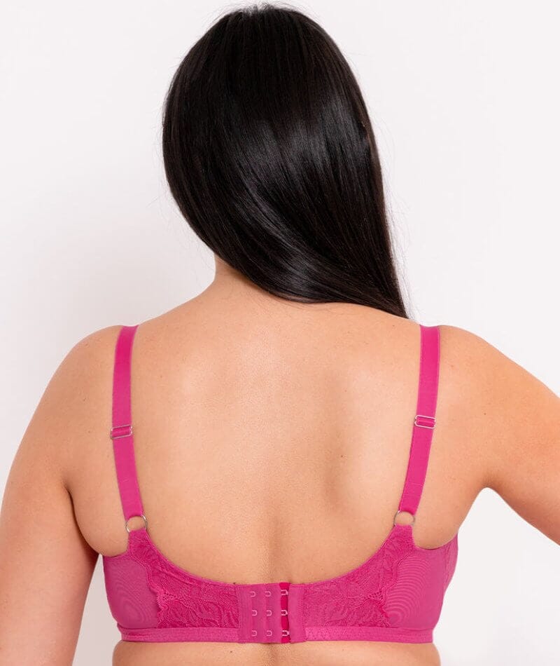 Curvy Kate Lace Daze Balcony Bra - Lipstick Pink Bras