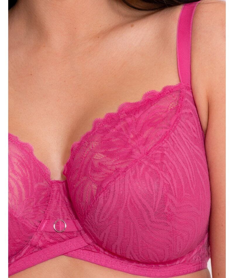 Curvy Kate Lace Daze Balcony Bra - Lipstick Pink Bras