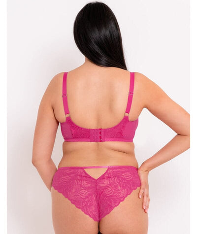 Curvy Kate Lace Daze Brazilian Brief - Lipstick Pink Knickers