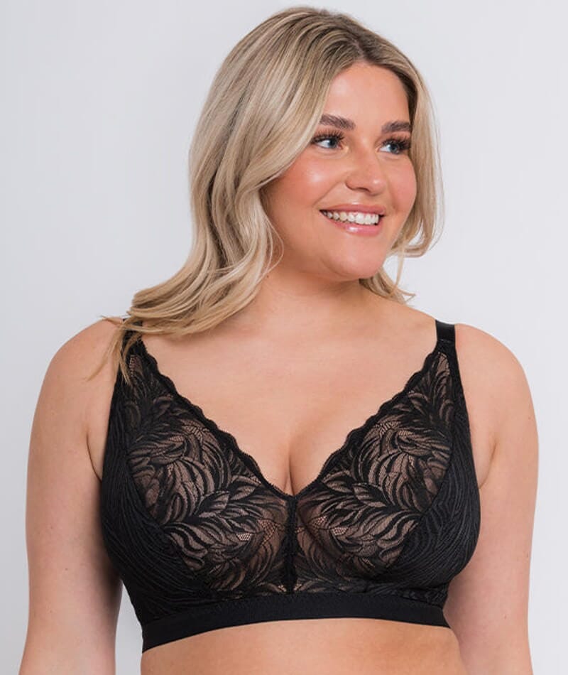 Curvy Kate Lace Daze Wire-free Bralette - Black Bras 